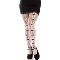 Heart & Bow Cutout Fishnet Tights