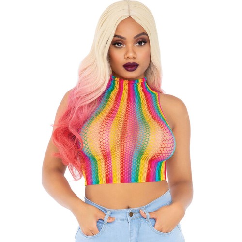 Leg Avenue Multicolored Fishnet Top