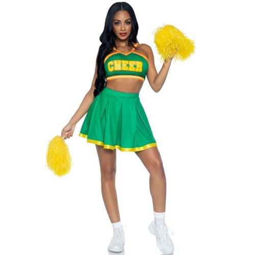 Leg Avenue Cheerleader Costume Green S/M