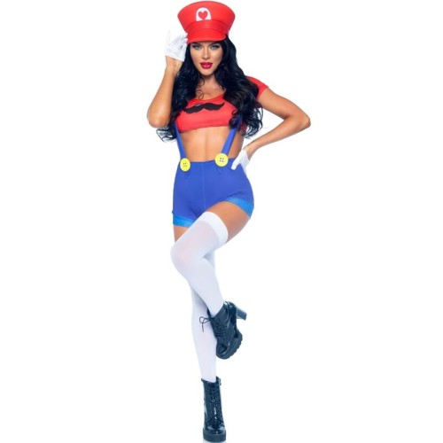 Disfraz Sexy Mario Bros Rojo/Azul S