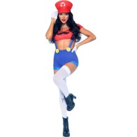 Disfraz Sexy Mario Bros Rojo/Azul S