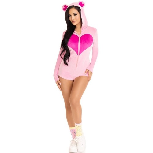 Leg Avenue Body Osito Terciopelo Rosa S