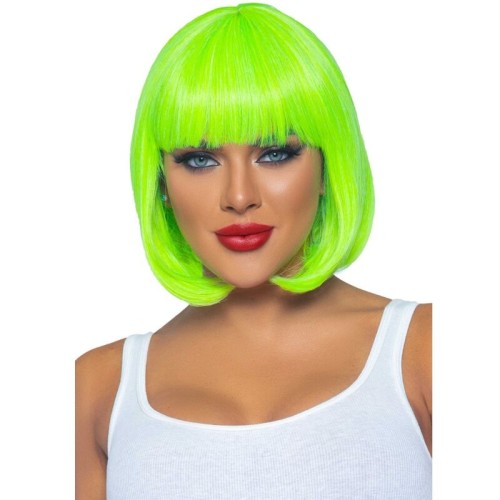 Leg Avenue Peluca Bob Fluorescente Verde Neon