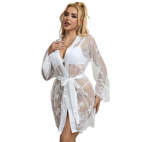 Sublime 954369 White Floral Nightgown S/M - Feel Irresistibly Seductive