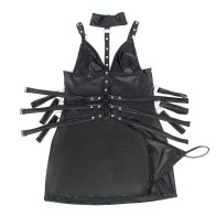 Sublime Black Leather Bondage Body L/XL - Elegance and Seduction