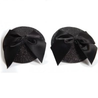 Bijoux Burlesque Glitter Nipple Covers with Bow