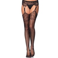 Leg Avenue Black Lace Fishnet Stockings