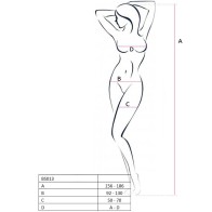 Passion Mujer BS013 Bodystocking Blanco Talla Única - Lencería Seductora