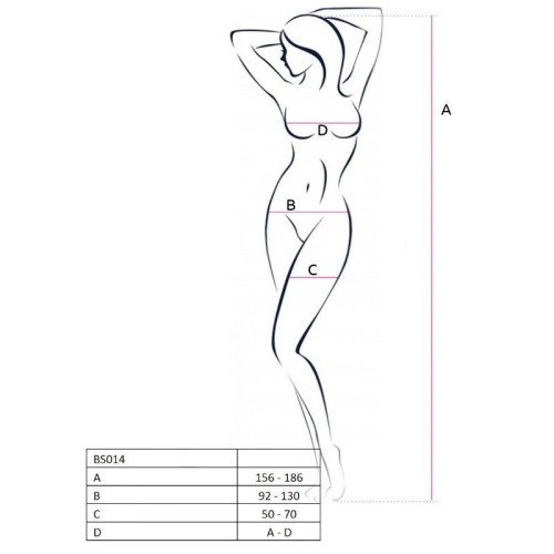 Passion BS014 Bodystocking White One Size