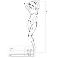 Passion BS014 Bodystocking White One Size