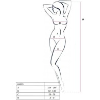 Passion Mujer Bodystocking Blanco BS020