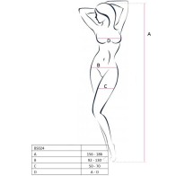 Passion - Woman Bs024 Bodystocking Negro Talla Única