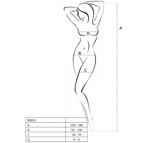 Passion Woman BS031 Bodystocking Blanco