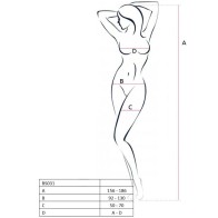 Passion Woman BS031 Bodystocking Blanco