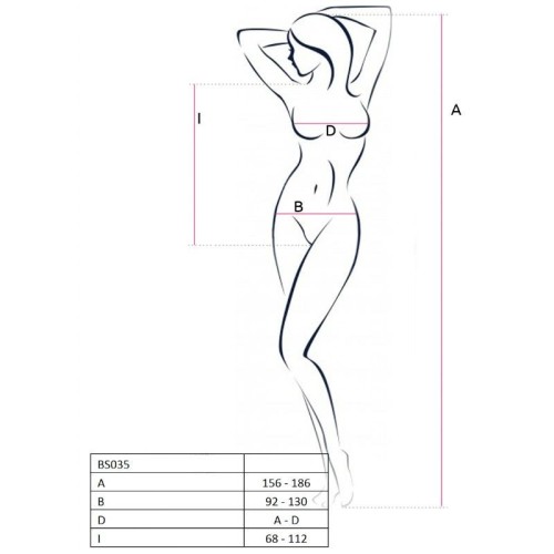 Passion Woman Bs035 Bodystocking Blanco