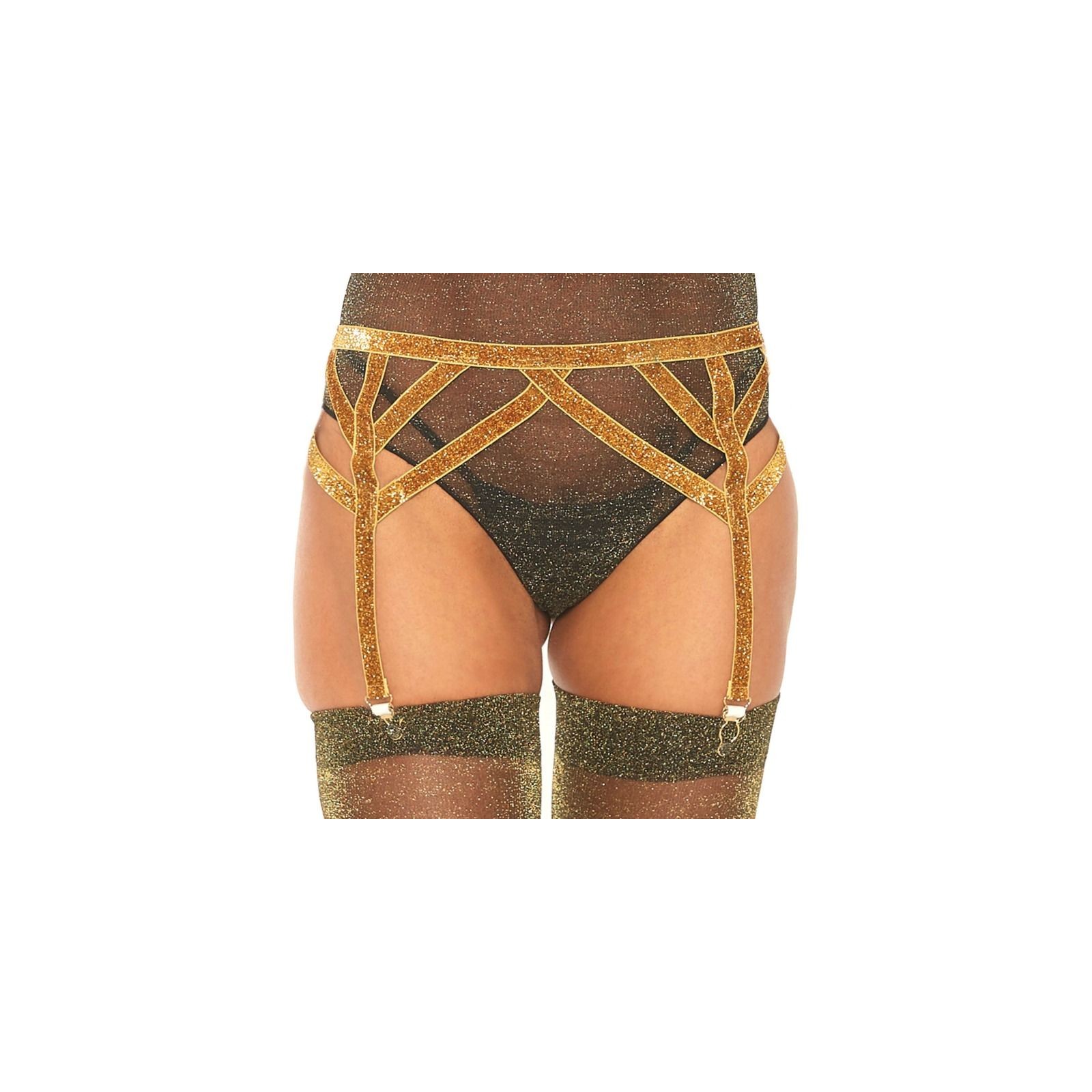 Leg Avenue Gold Lurex Garter for Elegant Seduction