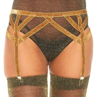 Leg Avenue Gold Lurex Garter for Elegant Seduction