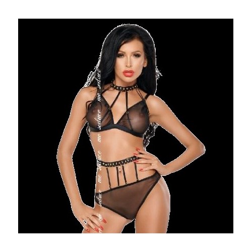 Me-seduce Dotty Set Two Pieces Black XXL/XXXL