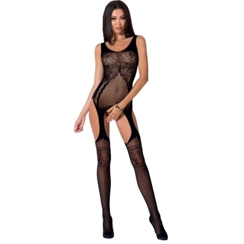 Passion Mujer BS061 Bodystocking Negro Talla Única - Lencería Seductora