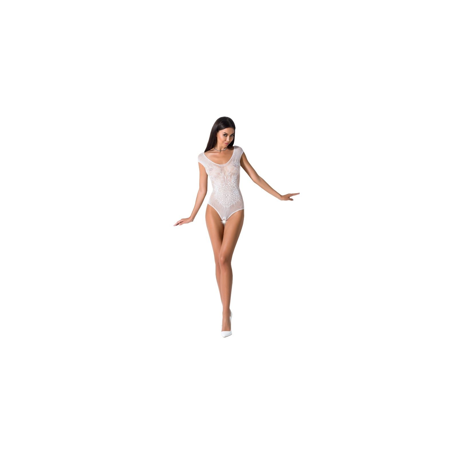 Passion Woman Bs064 Bodystocking White - Sexy Lingerie