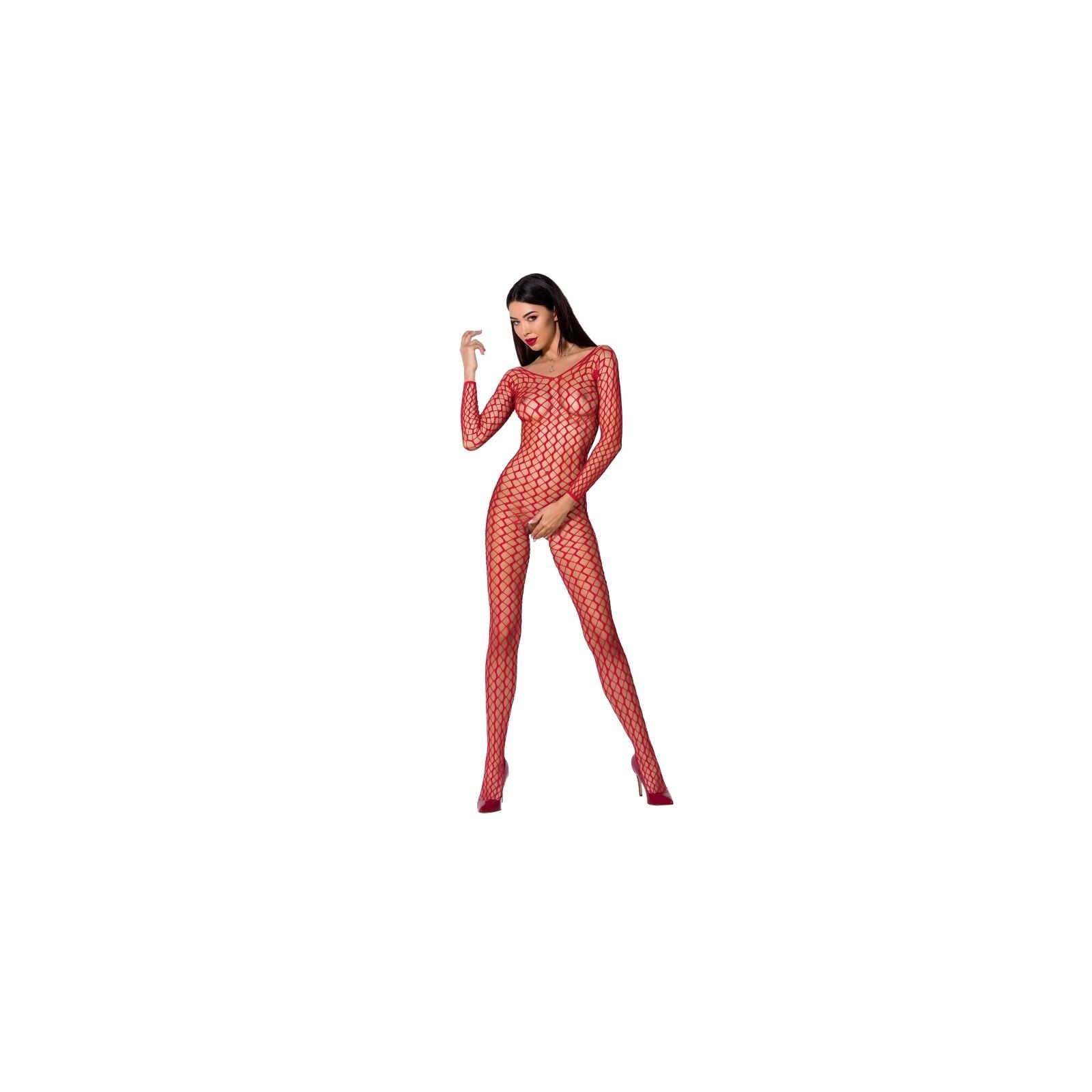 Bodystocking Rojo Passion BS068 - Seducción Elegante