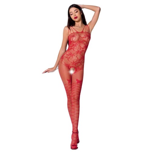 Passion Woman BS076 Bodystocking Talla Única Rojo