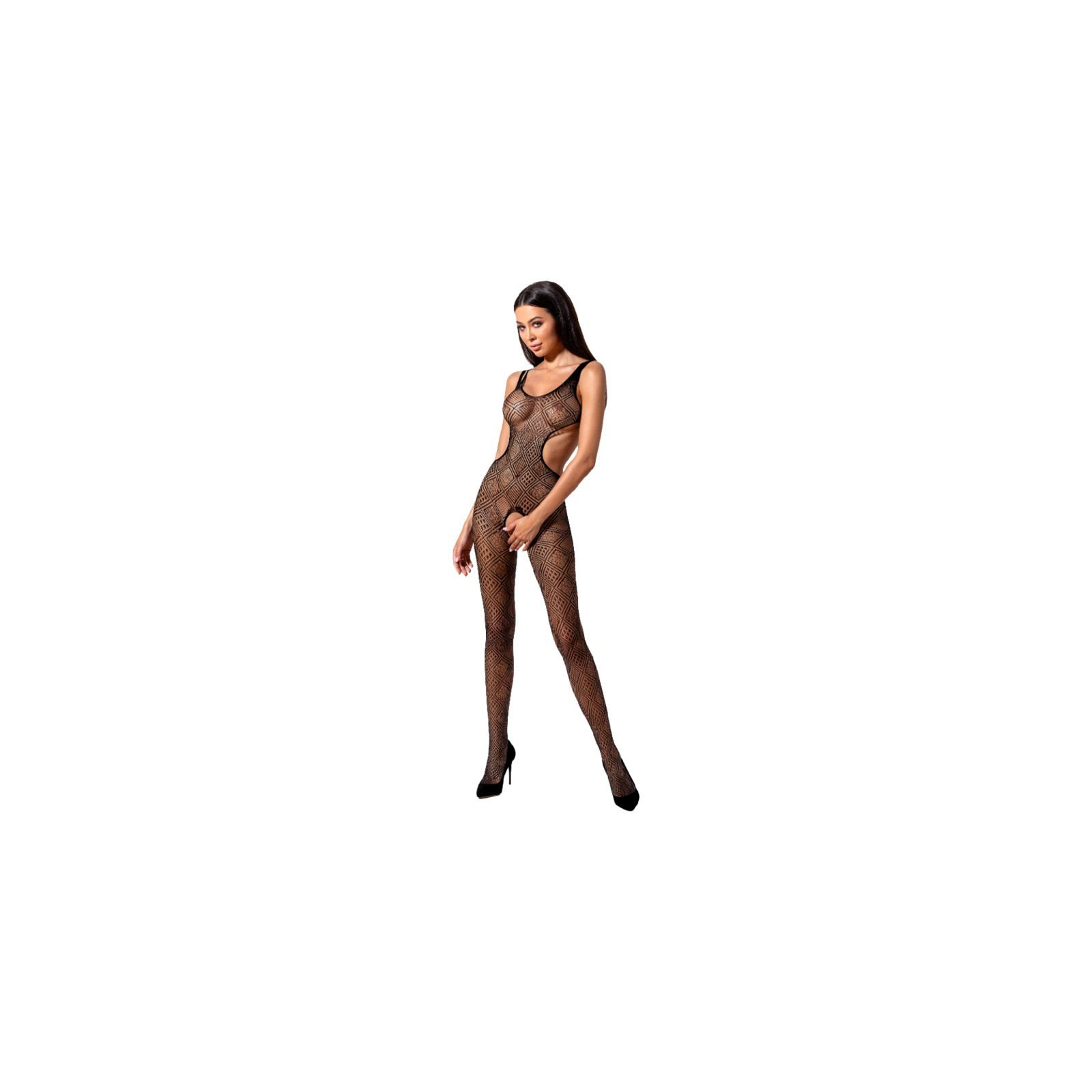 Passion Woman Bs085 Bodystocking Negro Talla Única