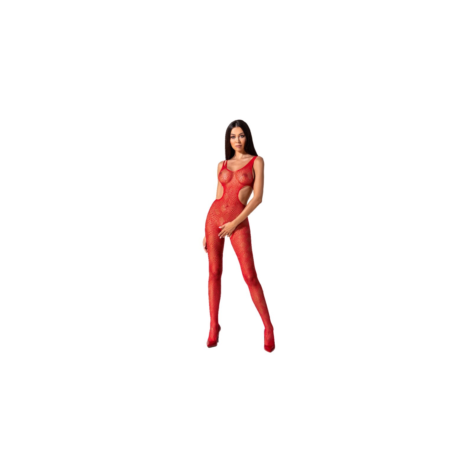 Passion Woman BS085 Bodystocking Rojo - Atractivo Seductor