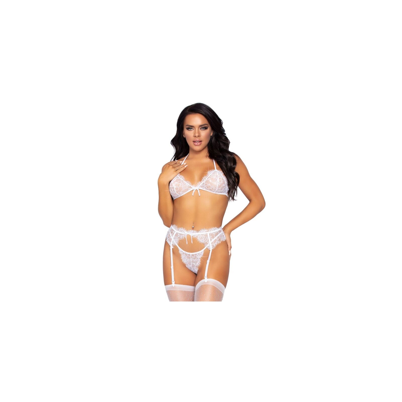 Leg Avenue Set Tres Piezas Blanco