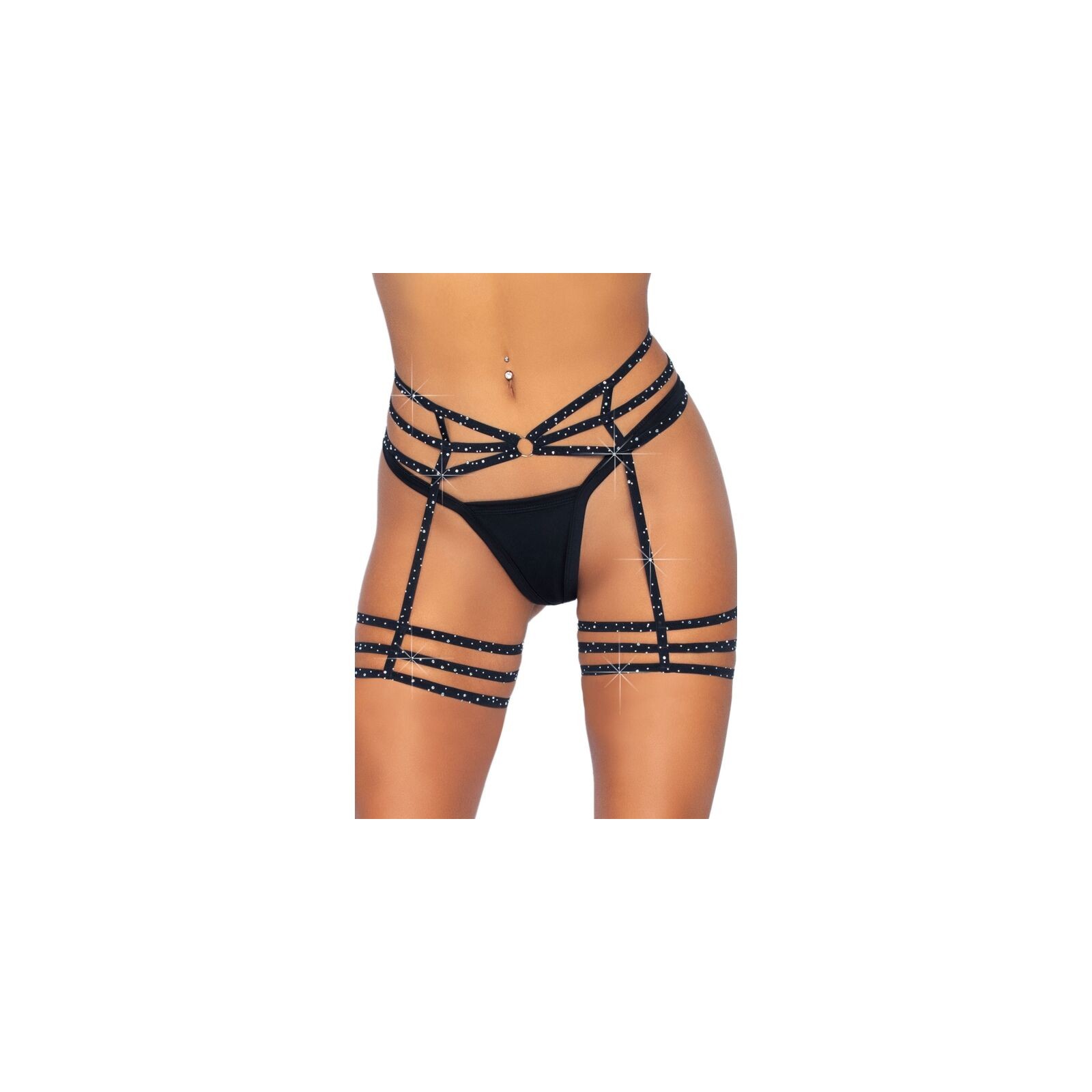 Liguero Con Brillantes Leg Avenue - Accesorio Sexy para Mujeres