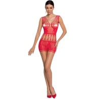 Passion Bodystocking Rojo Mujer BS090 Talla Única