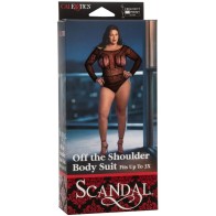 Scandal Off the Shoulder Teddy Plus Size