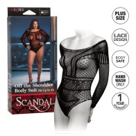 Scandal Off the Shoulder Teddy Plus Size