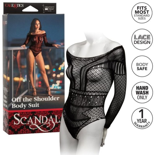 Scandal Off the Shoulder Teddy One Size