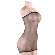 Body Net Dress with Rhinestones - Seductive Elegance