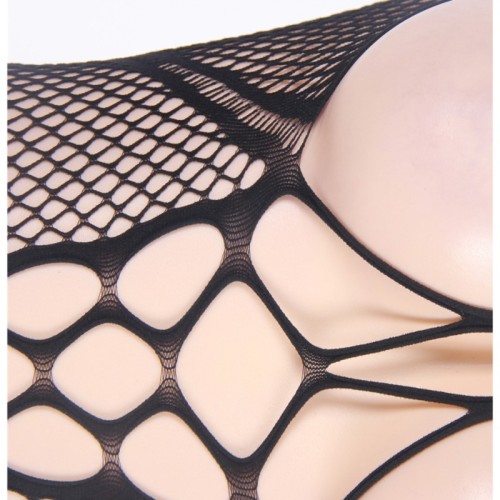 Halter Neck Bodystocking with Open Back S/M