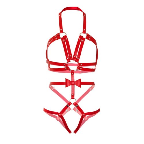 Leg Avenue Kink Red Studded Harness for Bold Style