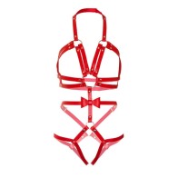 Leg Avenue Kink Teddy Harness with Studs for Bold Style