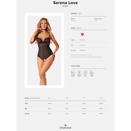 Obsessive Serena Love Teddy Sin Entrepierna XS/S