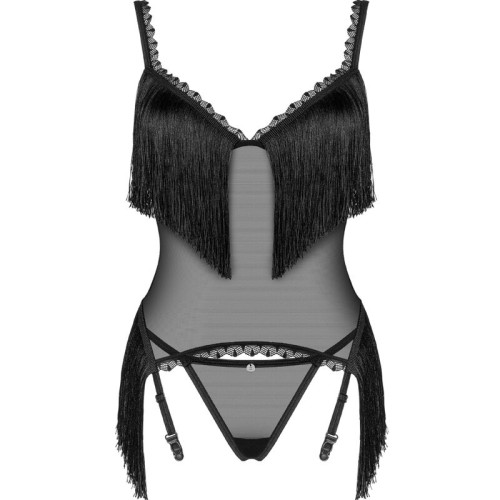 Obsessive - Corset y Tanga Sherila en Negro - M/L