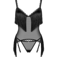 Obsessive - Corset y Tanga Sherila en Negro - M/L