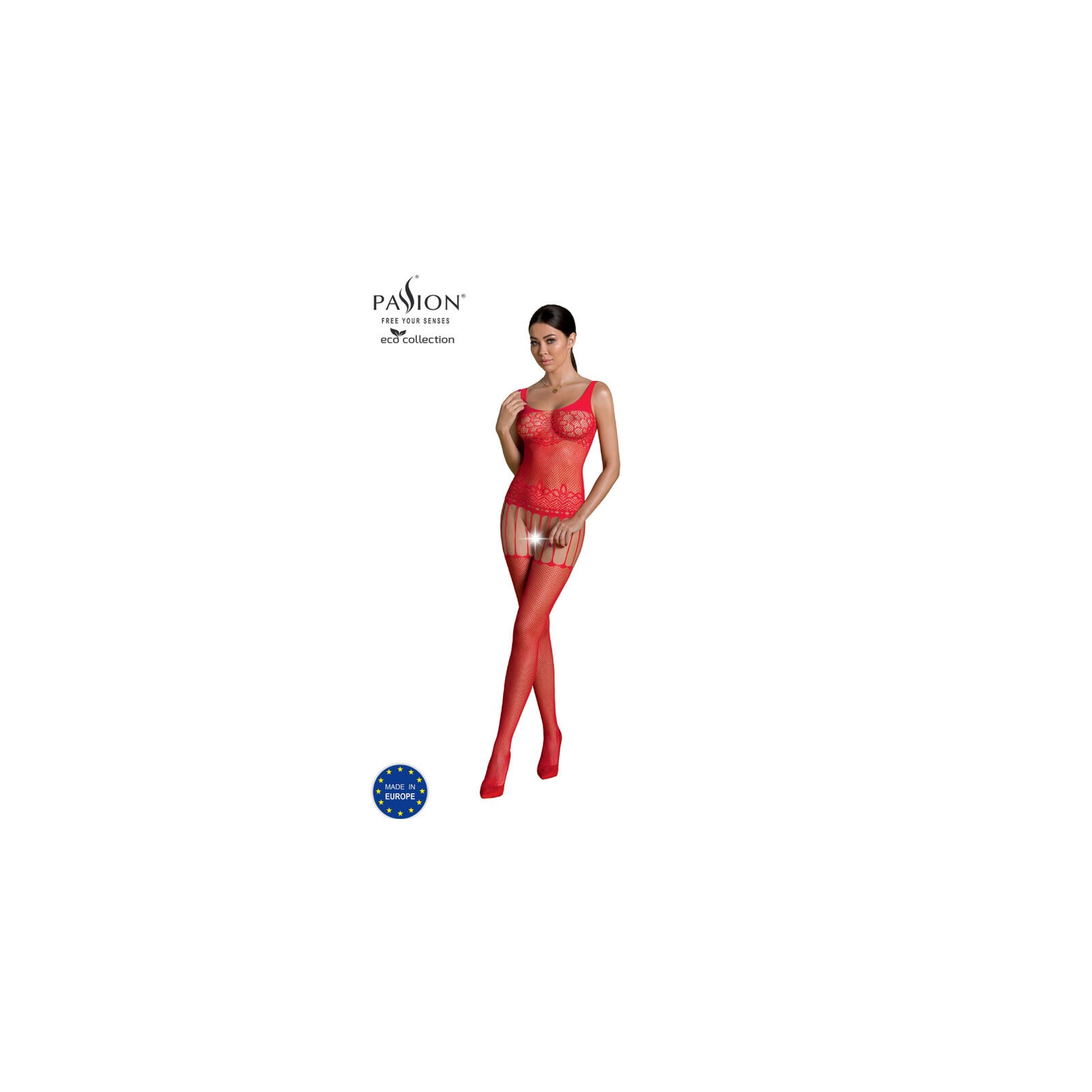 Passion Eco Collection Bodystocking Red