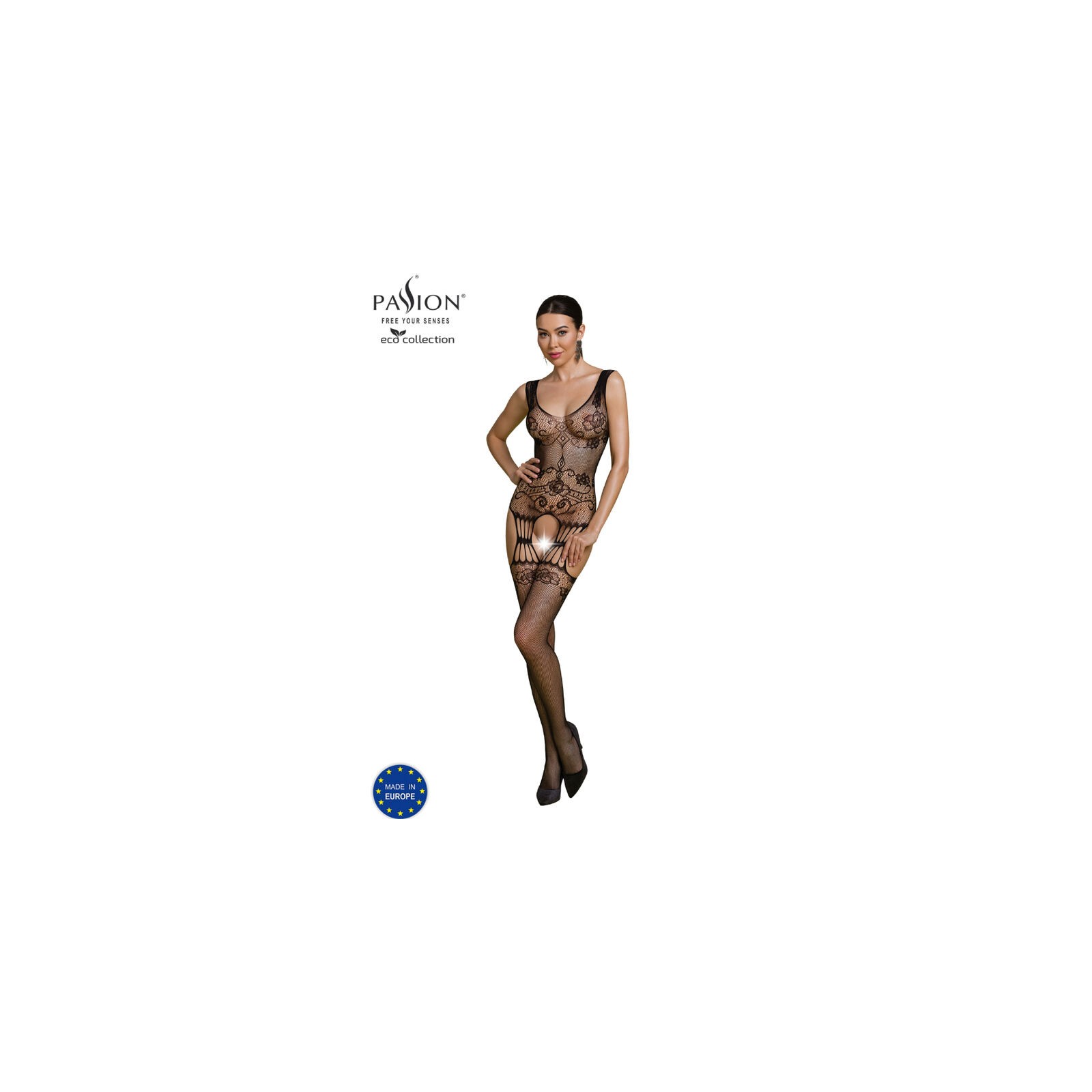 Passion - Eco Collection Bodystocking Eco Bs009 - Lencería Ecológica de Alta Calidad