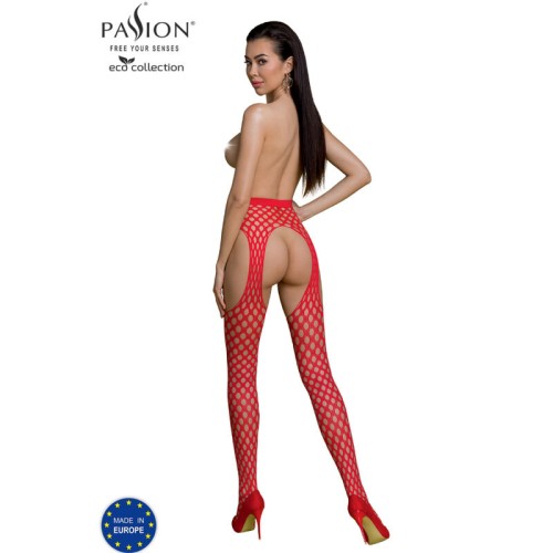 Passion Eco Collection Bodystocking S003 Red - Luxury Lingerie