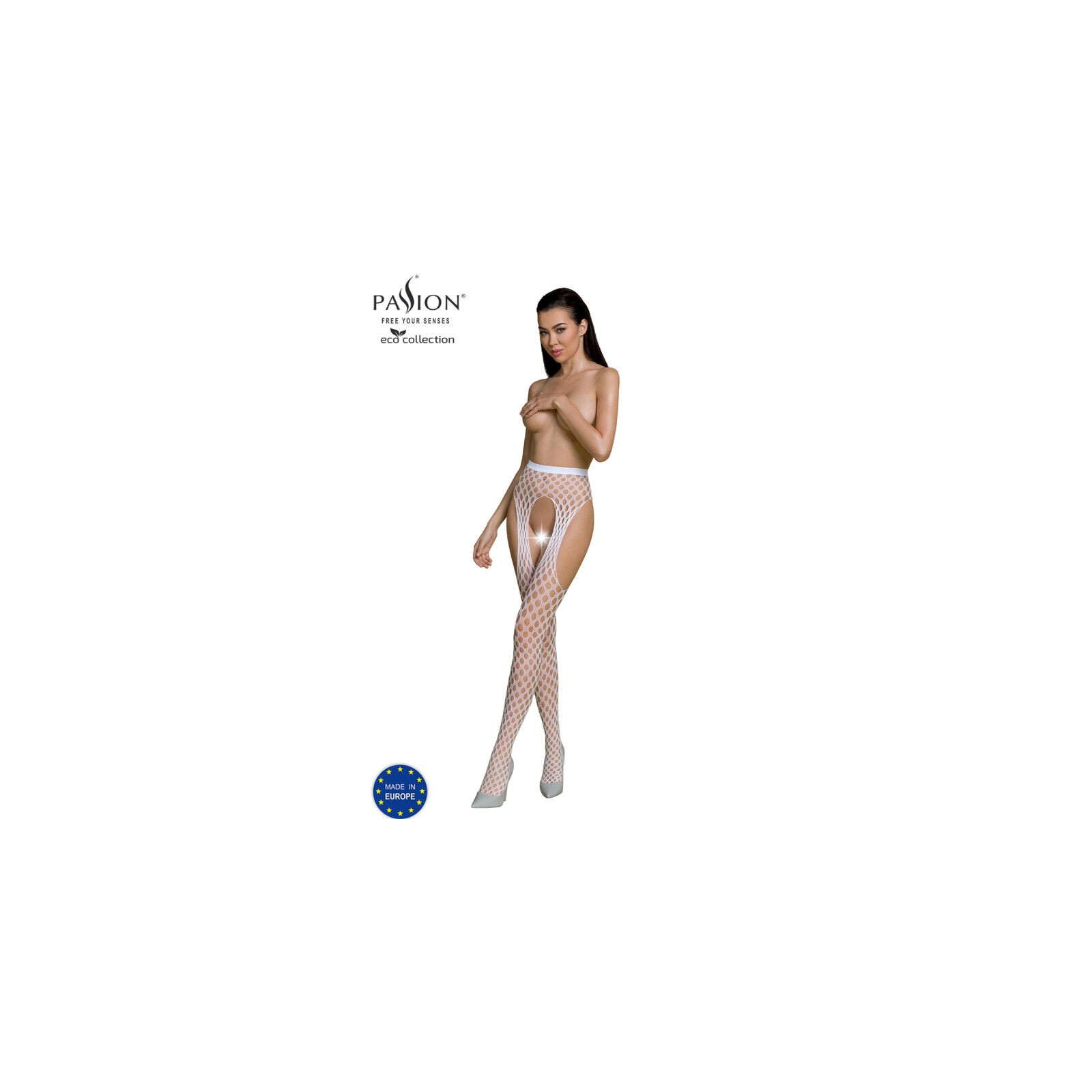 Bodystocking Eco Collection Passion Eco S003 Blanco