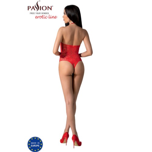 Passion Woman BS052 Bodystocking Red