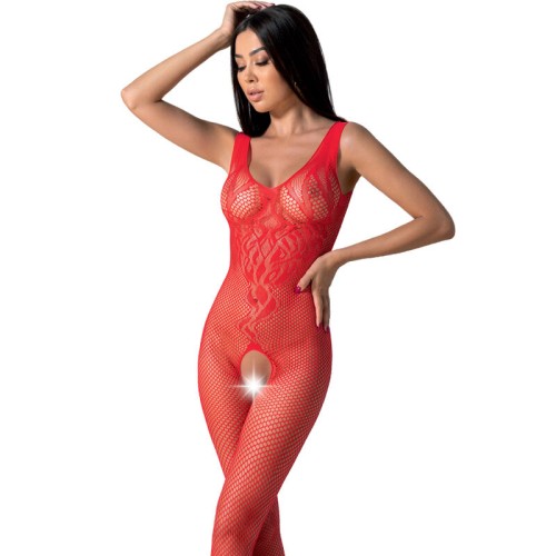 Passion Bs098 Bodystocking Rojo Talla Única