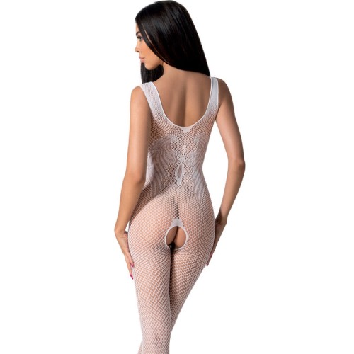 Passion - BS098 Bodystocking Blanco Talla Única