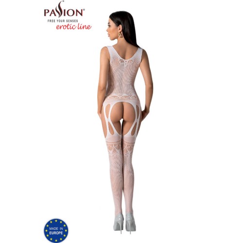 Passion - Bodystocking Bs099 Blanco Talla Única