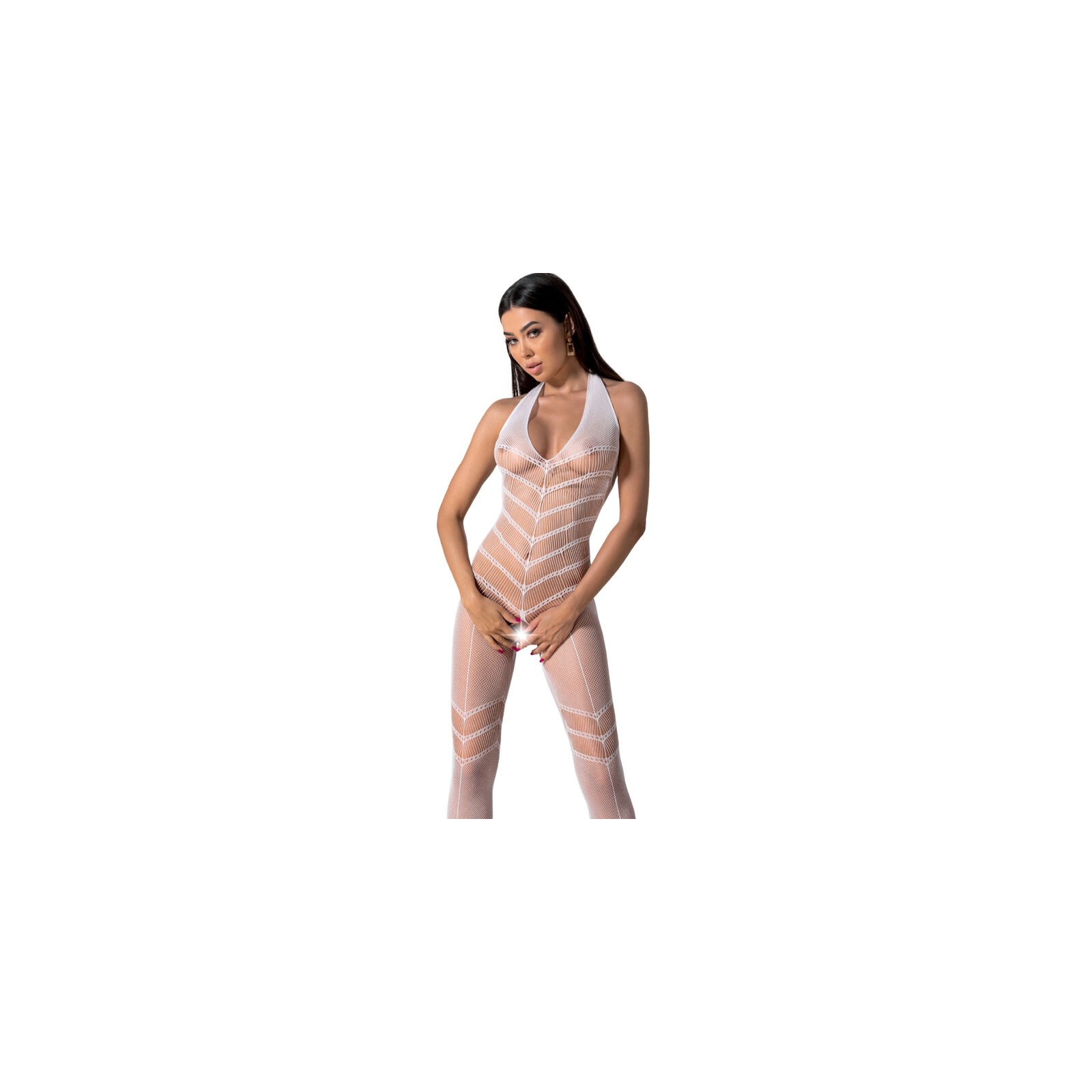 Passion Bodystocking Bs100 Blanco Talla Única